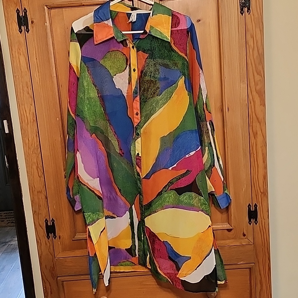 Beautiful sheer button down shirt